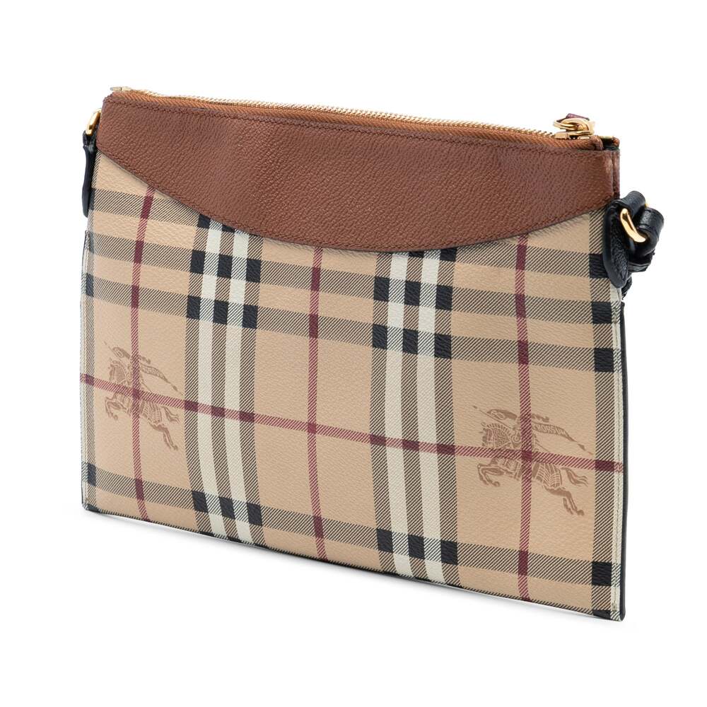 Burberry Peyton Crossbody Bag Haymarket #246114B51B - Picture 2 of 7